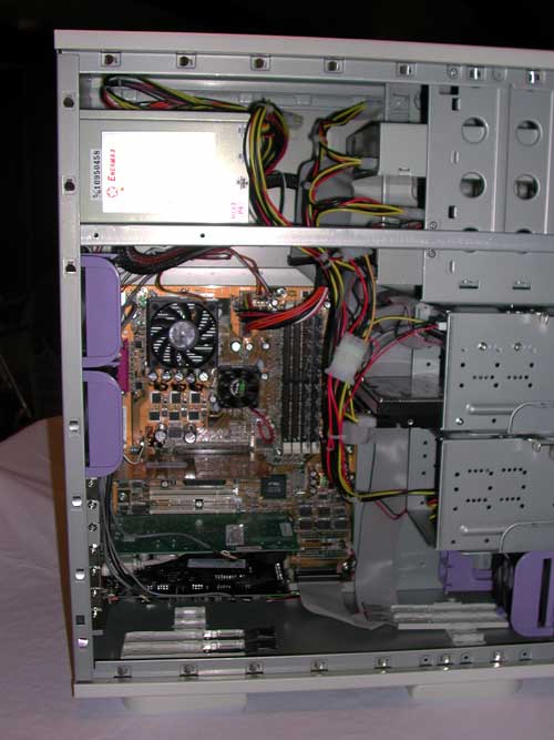 you should see a clean path from the bottom front of your PC to the top rear
